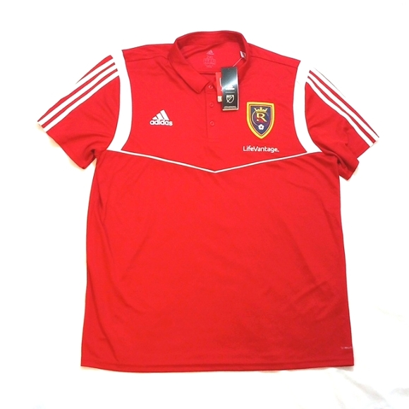 adidas Other - RSL Mens Adidas Life Advantage Red Polo  Soccer Sports Real Salt Lake Size 2XL